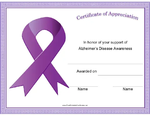 Alzheimers Disease Awareness Ribbon