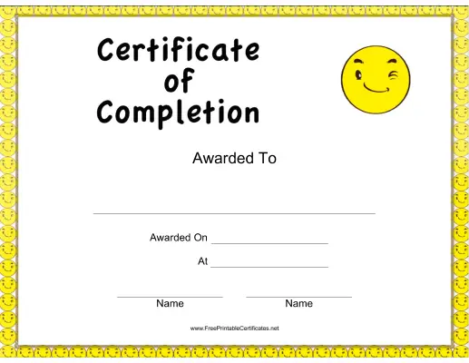 Yellow Smiley Completion