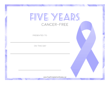 Five Years Cancer-Free