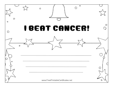 I Beat Cancer Colorable