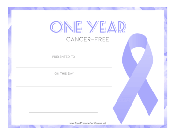 One Year Cancer-Free