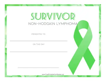 Survivor of Non-Hodgkin Lymphoma