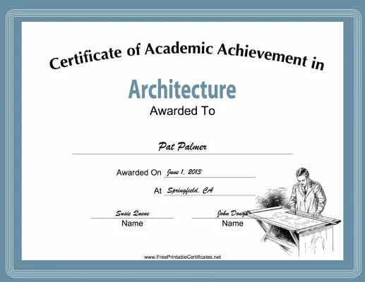 Architecture Academic certificate