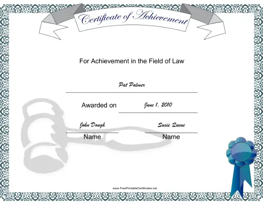 Attorney certificate