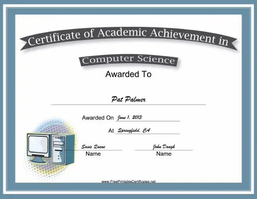 Computer Science Academic certificate