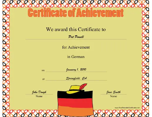German certificate