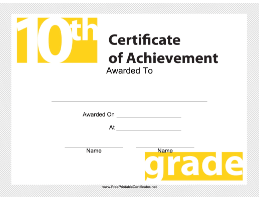 10th Grade Achievement