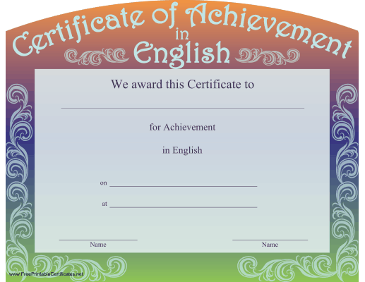 Achievement in English