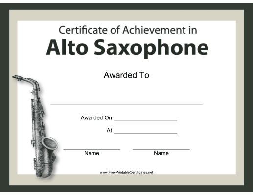 Alto Saxophone Instrumental Music