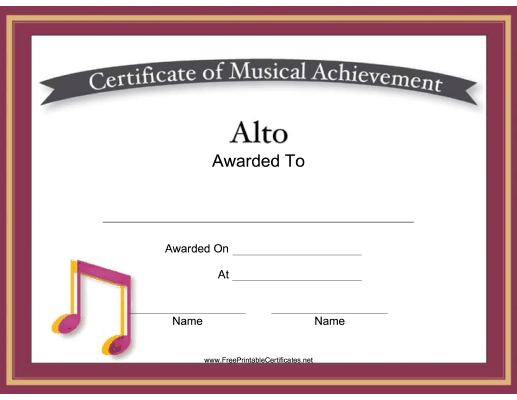 Alto Vocal Music