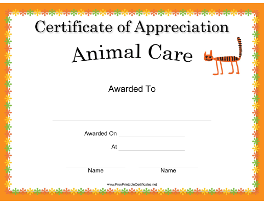 Animal Care Appreciation Cat