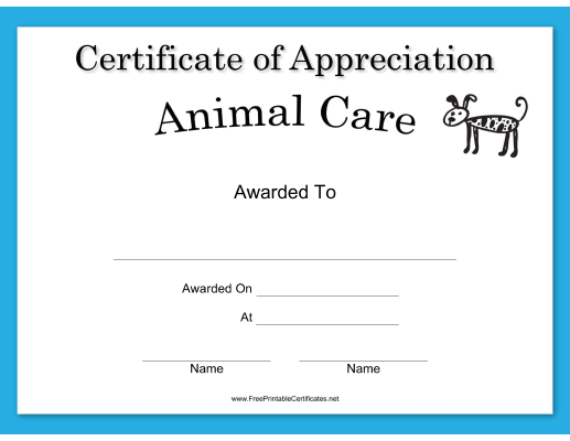 Animal Care Appreciation Dog