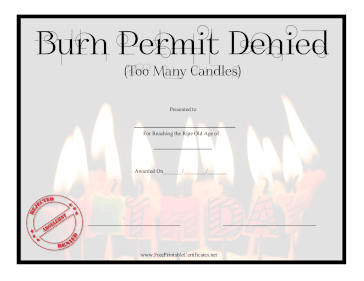 Burn Permit Denied