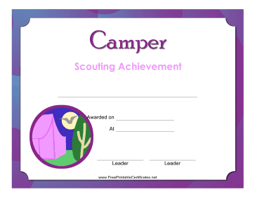 Camper Badge