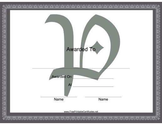 P Monogram