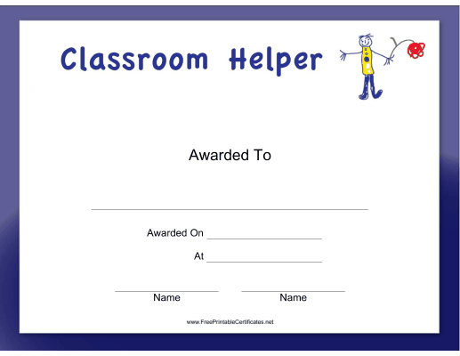 Classroom Helper Boy