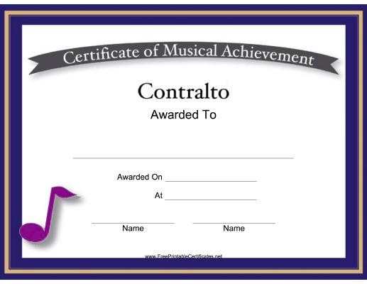 Contralto Vocal Music