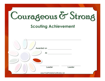 Courageous And Strong Badge