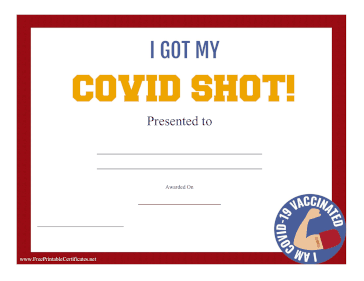 Covid-19 Shot Award