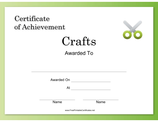 Crafts Achievement