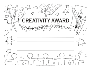 Creativity Award Black and White