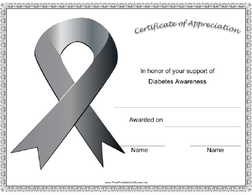 Diabetes Awareness Ribbon