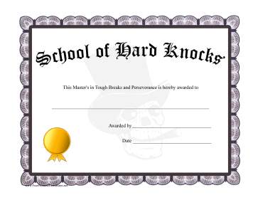 Diploma School Of Hard Knocks