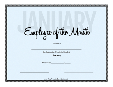 Employee Of The Month January