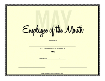 Employee Of The Month May