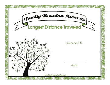 Family Reunion Longest Distance