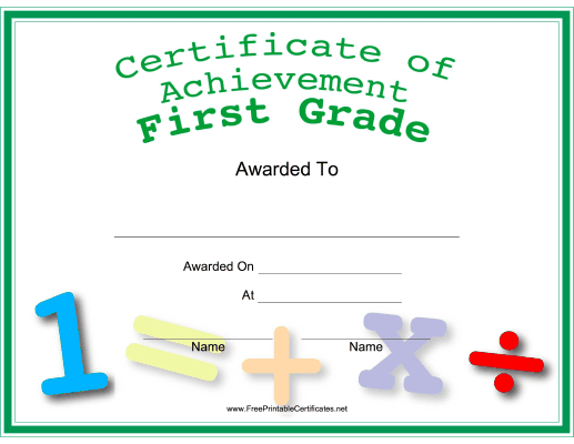 First Grade Achievement