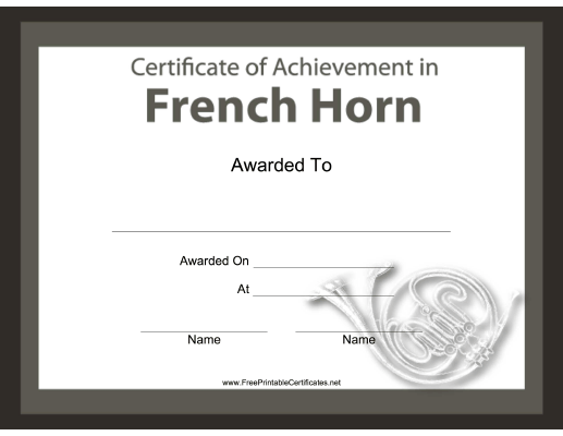 French Horn Instrumental Music