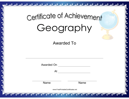 Geography Achievement