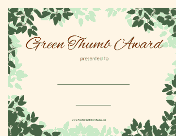 Green Thumb Award