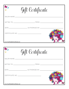 free salon gift certificate template
