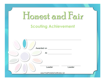 Honest And Fair Badge