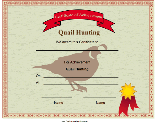 Hunting Quail Achievement