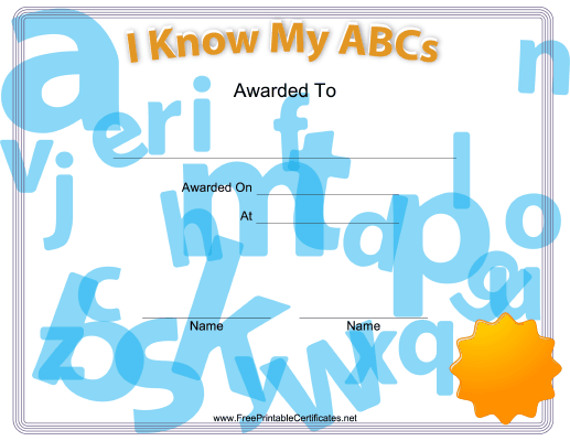 I Know My ABCs