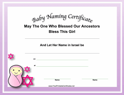 Jewish Baby Girl Naming