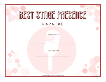 Best Karaoke Stage Presence