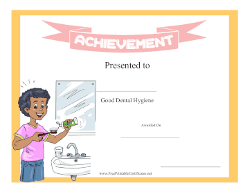 Kids Achievement Award Dental Hygiene