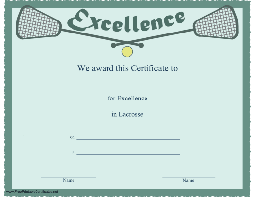 Excellence in Lacrosse