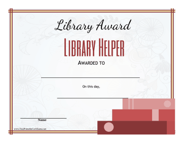 Library Award Library Helper