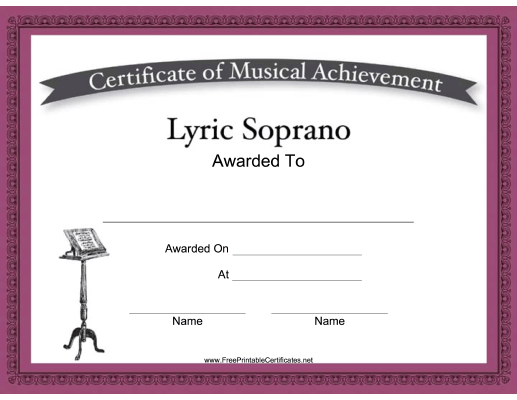 Lyric Soprano Vocal Music