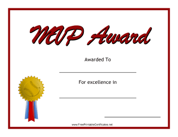 MVP Award Baseball