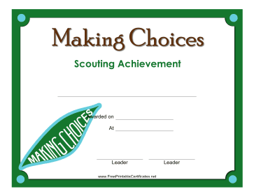 Making Choices Badge