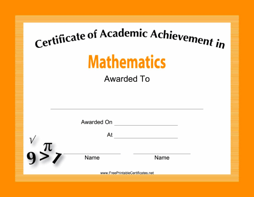 Mathematics Academic