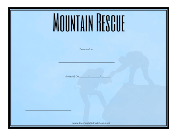 Mountain Rescue Award