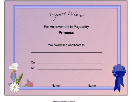 Pageant Princess Achievement