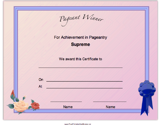 Pageant Supreme Achievement